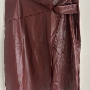 Kate Kasin 2XL Faux Leather , faux wrap style skirt stretchy
